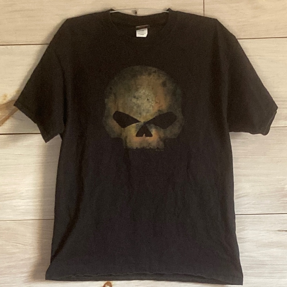 Harley-Davidson Black Short Sleeve Tee with Skull Graphic